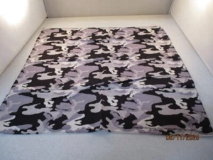 Vintage Black/Gray Camo Cotton Handkerchief RN13960 20"x20" - Picture 1 of 2