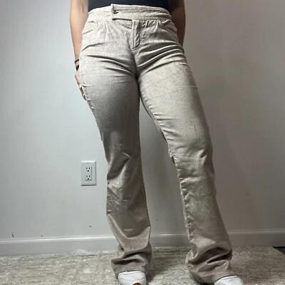 Pantalones acampanados vintage de pana champán dorado Escada 34 Foto 1 de 4