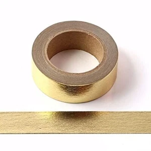 Syntego Solid Foil Washi Tape Decorative Self Adhesive Masking Tape 15mm x 10 M - Picture 1 of 1