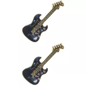 More details for 2 pieces guitar brooch musical party favors gifts trompetas jewelry