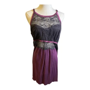 Soma Eggplant Purple Lace Nightgown Loungewear Size Extra Large EUC - Picture 1 of 6