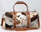 100% Natural COWHIDE Duffel Bag Hair On Leather TRAVEL Bag Luggage Bag SA-987