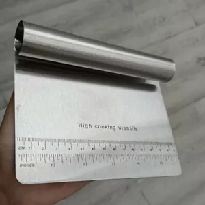 Raschietto per pasta per pizza durevole acciaio inox farina strumento per torte cibo - Foto 1 di 12