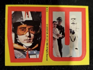 Tarjeta adhesiva con letras Star Wars: Empire Strikes Back / 1980 Topps #5 - "W" y "U" - Imagen 1 de 2