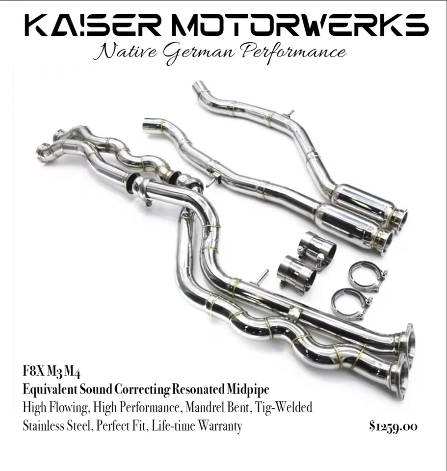 BMW M3-F80 TUBO MEDIO RESONADO CORRECCIÓN DE SONIDO 2014-20`17 Foto 1 de 1
