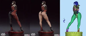 Harley Quinn 3D Printing Figure Unpainted Model Sculpture GK Blank Kit New - Picture 1 of 13