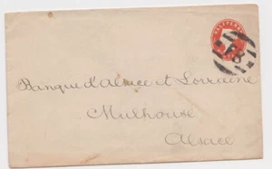 Großbritannien 1878/1898 Ganzsache London-Mulhouse, selten so angeboten. - Bild 1 von 2
