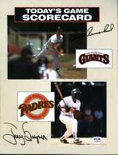 Tony Gwynn Rick Reuschel PSA DNA Coa Signed 1987 Giants Scorecard Autograph