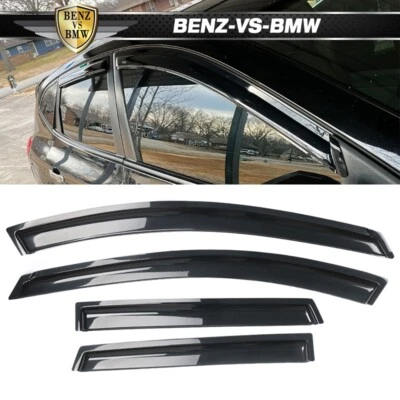 Fits 09-13 Nissan Rogue 14-15 Rogue Select Window Visors Vent Acrylic 4Pcs - Image 1 of 4