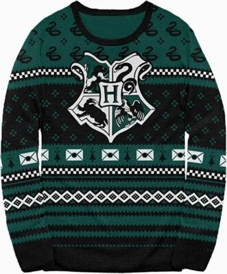 Suéter Feo Navidad Adulto Unisex Película Harry Potter Logo Slytherin Foto 1 de 4