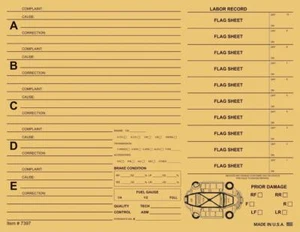 Orden de reparación general automotriz 300 #7397 / Compatible con sistema de orden de trabajo ADP - Imagen 1 de 1