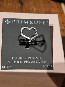 Womens Cubic zirconia sterling silver ring - Picture 1 of 3
