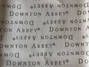 Downton Abbey Text Andover Fabrics Beige Brown Cotton Fat Quarter pattern 7617 - Picture 1 of 3