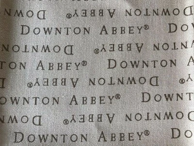Downton Abbey Text Andover Fabrics Beige Brown Cotton Fat Quarter pattern 7617 - Image 1 of 3