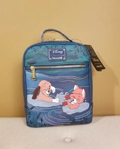 Loungefly Disney Fox And The Hound Mini Backpack Tod Copper Water Play NEW - Picture 1 of 12