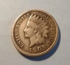 1905 Indian Head Penny Kostenloser Versand  - Bild 1 von 4