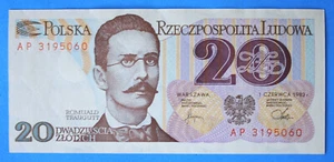 S6 - Poland 20 Zlotych 1982 Crisp Uncirculated Banknote P.149 - Romuald Traugutt - Picture 1 of 2