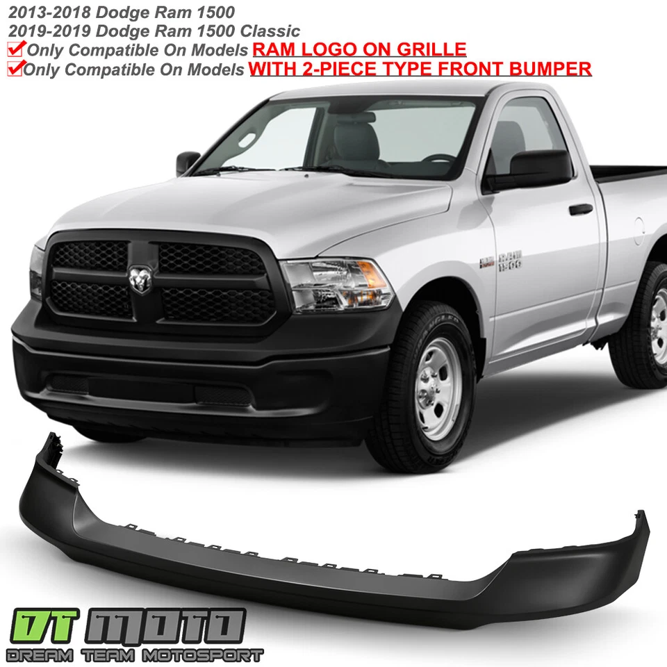 2013-2018 Ram 1500 Pickup Truck Front Upper 2-Piece Type Bumper Cover - Primed - Image 1 of 1