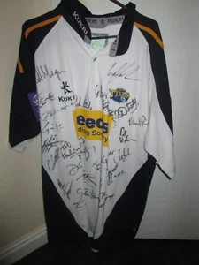 Leeds Tykes 08-2009 vom Kader signiertes Rugby Union + Ian Balshaw Trikot mit Echtheitszertifikat 12424 - Bild 1 von 2