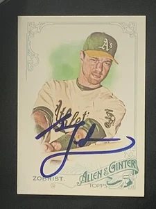 Ben Zobrist Oakland A’s Signed Auto 2015 Topps Allen & Ginter Card #321 ~ COA - Picture 1 of 4