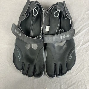 Fila Skele-Toes Mens 11 EZ Slide Barefoot Running Water Shoes Black 1PK14074-020 - Picture 1 of 13