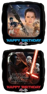 Star Wars Happy Birthday Square Shape 17" Foil Balloon (Packaged) - Picture 1 of 1