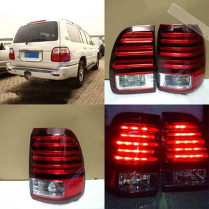 Rear Tail Lights For Toyota Lexus LX470 1998-2002 LED Type 4x Lamps Red White - Foto 1 di 9