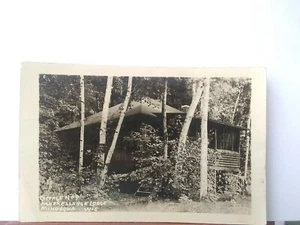 Vintage Postkarte RPPC Hütte #9, Muskellunge Lodge, Minocqua, Wisconsin - Bild 1 von 9