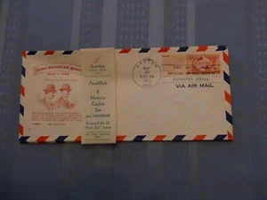 US # C 47 6 C Airmail Set Of 5 Pent Arts Cachet Unaddressed FDC W/Label #10 - Picture 1 of 4