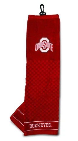 Ohio State Buckeyes 16"x22" Embroidered Golf Towel [NEW] NCAA Golfing Cotton Cover
