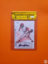 2013 LEAF MASTERWORKS SKETCH AUTO BRUCE SUTTER #NA 1 OF 1 BECKETT RAW 9.5 (004)