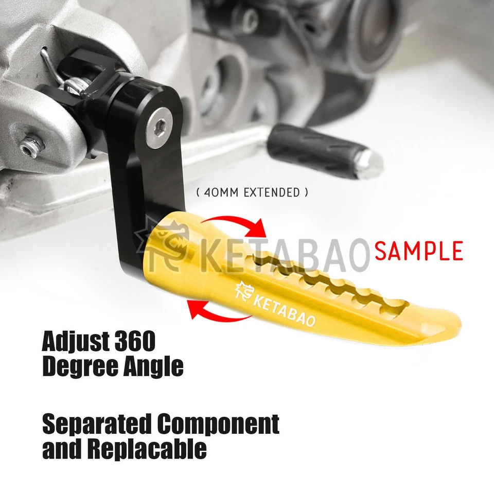 Gold BOB 1.5 inch Lower Rear Foot Pegs For Yamaha X-MAX YP 400 13 14 15 16 17 - Imagem 1 de 4