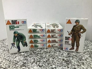 10 Factory Sealed German American WW2 Tamiya 1/25 Model Military Figures NOS - Imagen 1 de 13