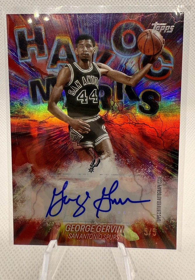 🔥2025 Topps Havoc Marks George Gervin Auto 5/5 SSP Spurs Salón de la Fama Leyenda🔥 Foto 1 de 4