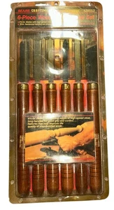 Sears Craftsman 6 pc Wood Turning Lathe Chisel Set Model 28553 HIGH SPEED STEEL - Picture 1 of 2