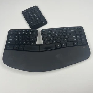 Microsoft Sculpt Ergonomic Keyboard 1559 With USB Dongle, Palm Rest & 10Key Pad - Picture 1 of 10