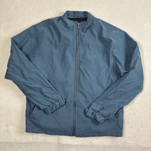 London Fog Blue Polyester Nylon Full Zip Long Sleeve Light Jacket Men's Large - Picture 1 of 8