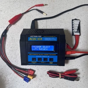 Cargador Lectron Pro ACDC-10A 1S-6S 10 amperios LiPo/LiFe/LiHV/NiMH con cables - Imagen 1 de 7