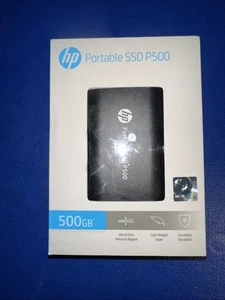 HP SSD P500 500GB schwarz tragbare externe Solid State Festplatte Neu in OVP - NEU - Bild 1 von 2