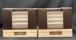 (8) Set Palm Restaurant TPA5 Square Porcelain Soup/Cereal Bowls 6in NEW IN BOX! - Picture 1 of 18