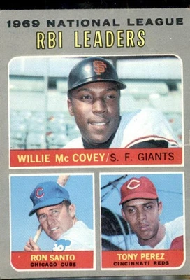 1970 Topps- National League RBI Leaders Willie McCovey Ron Santo #63 - Image 1 of 2