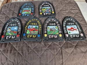 Lote 6 EFM Vintage Emaús Foundry Machine Co. Remaches de hierro fundido decoración 4"x 6-1/4” - Imagen 1 de 8