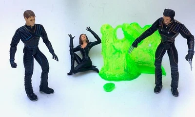 X-Men The Movie Cyclops, Slime Jean Grey, Wolverine Action Figures Toy Biz 2000 - Image 1 of 4