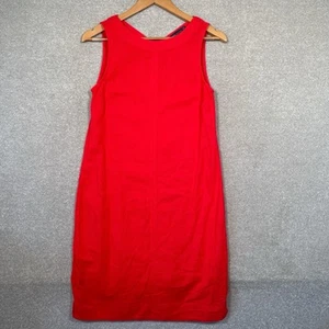 M&S Collection Women’s Red Sleeveless Linen Blend Summer Tunic Dress Size Uk8 - Picture 1 of 6