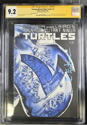 Teenage Mutant Ninja Turtles #2 CGC SS 9.2 Second Printing Signed Kevin Eastman - Image 1 of 2