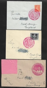 WWII CZECHOSLOVAKIA TO UK LOT OF 3 FIELDPOST + KGVI EXPO SOKOL COVER 1941-43 - Picture 1 of 3