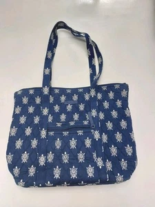 Vera Bradley Small Vera Tote Marine Turtles - Picture 1 of 3