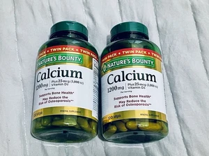 PACK de 2 Nature's Bounty 1200 mg de calcio y 1000 UI de vitamina D3, 120 cápsulas blandas - Imagen 1 de 4