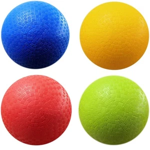8.5-inch Dodgeball Playground Balls, Pack of 4 Balls with 1 Pump, Official Si... - Picture 1 of 8
