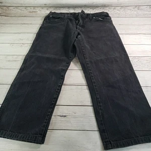 Dickies Jeans Mens 36x30 Black Gray Denim Workwear Carpenter - Picture 1 of 8
